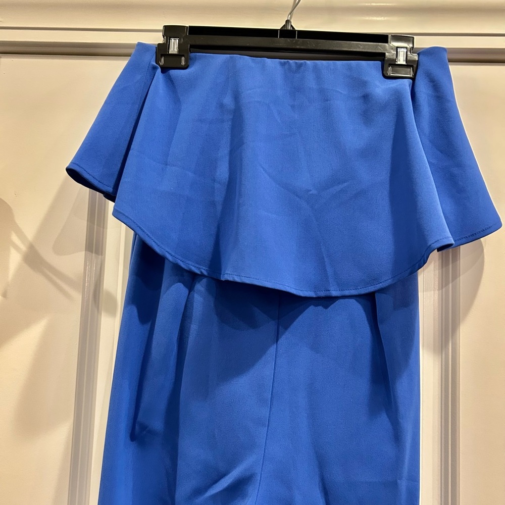 Sugar Lips Blue Elvie Strapless Jumpsuit Size XS - Picture 6 of 8